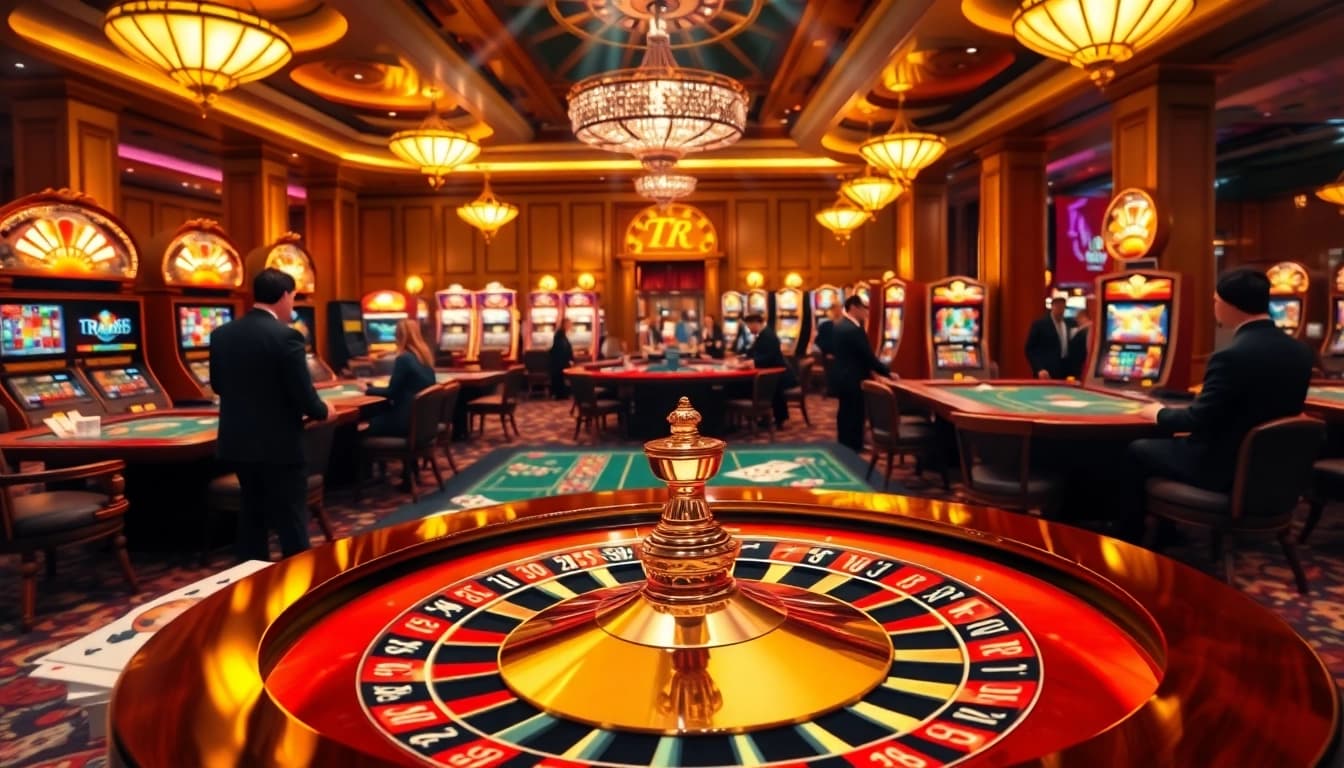 Professional gamblers enjoy high-stakes gaming experiences featuring TR 88 in a luxurious casino.