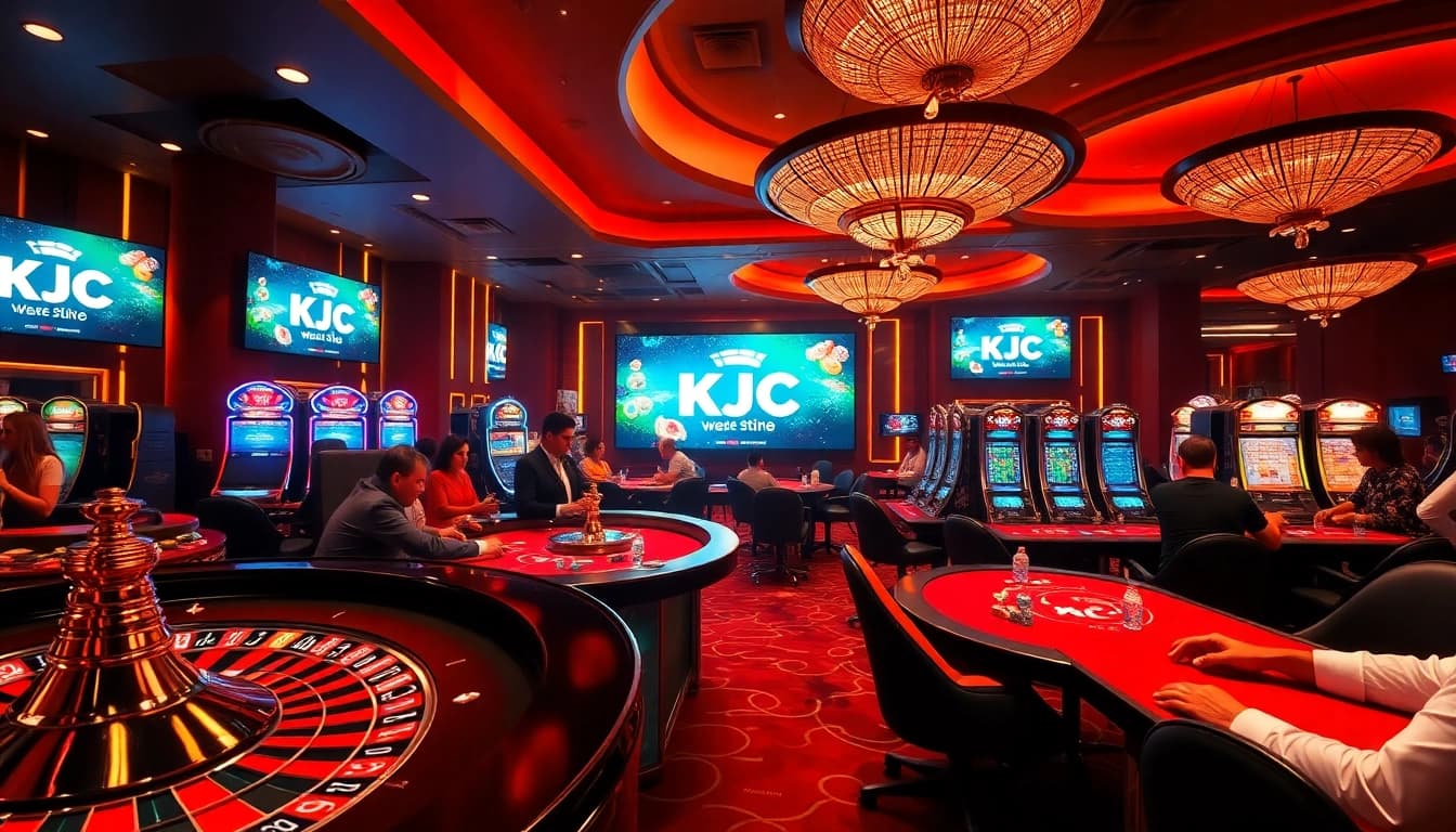 Experience the excitement at KJC website with vibrant casino tables and thrilling gaming action.