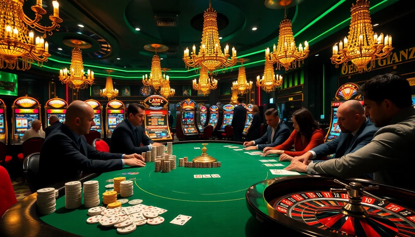 The Hidden Wiki 2026 showcases a thrilling casino scene with poker action and lavish decor.