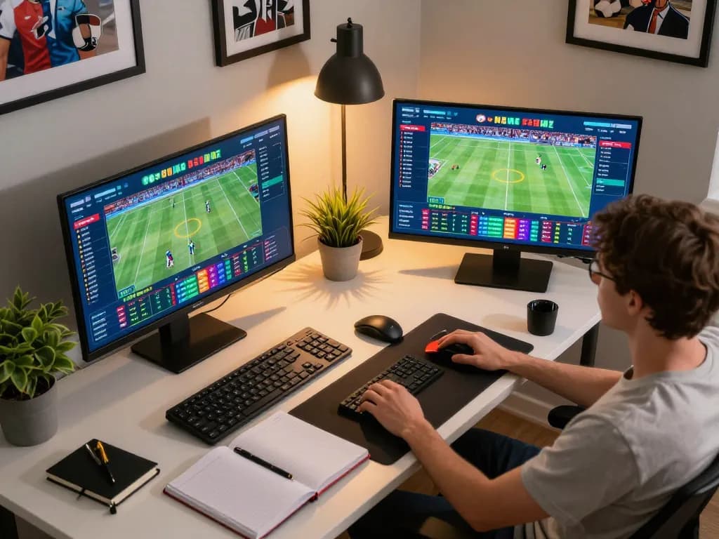 Engaging online sports betting session via link rr88 with dynamic screens showing live events and user strategies