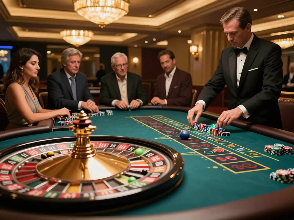 Place bets at f8bet's thrilling roulette table, capturing the excitement of high-stakes gaming.