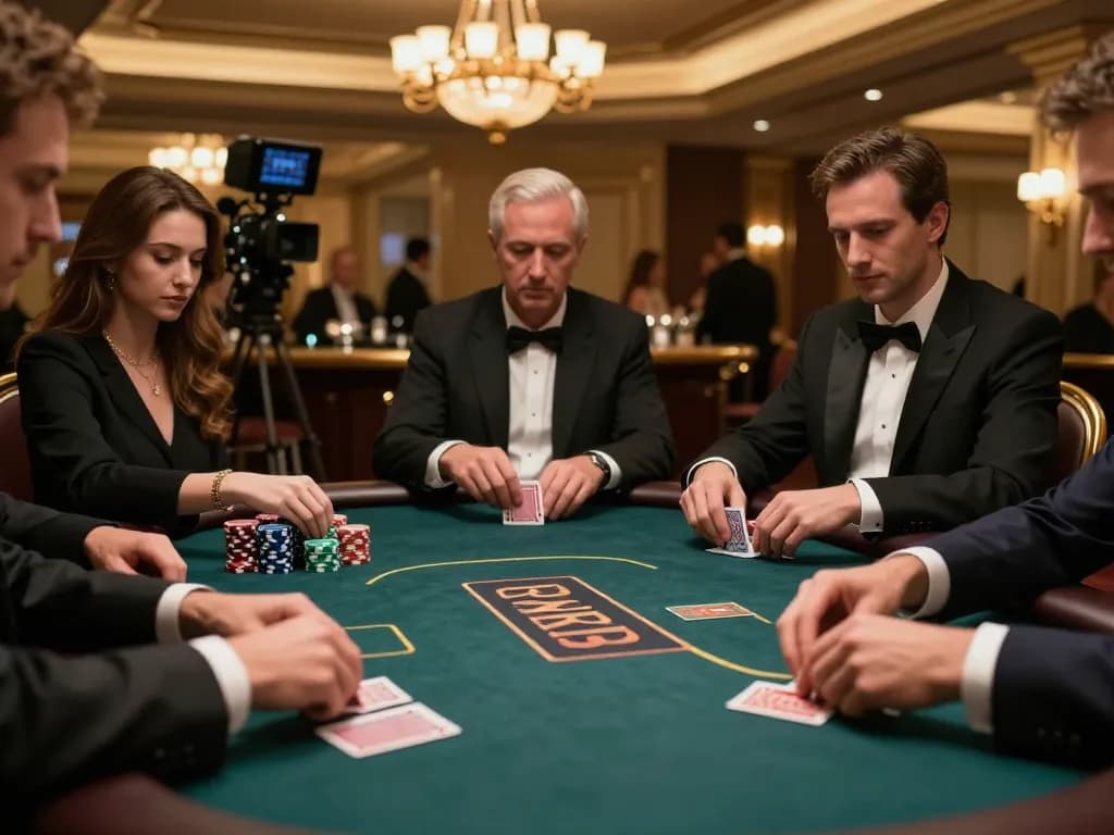 Experience high-stakes poker action at VT88 Casino with engaged players and luxury settings.