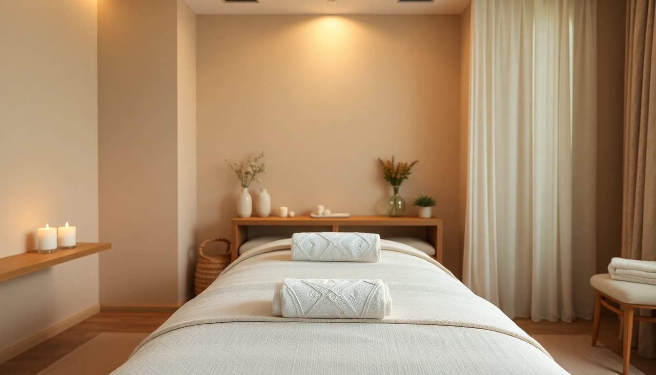 High-quality 출장마사지 service setup with soothing ambiance and professional décor.