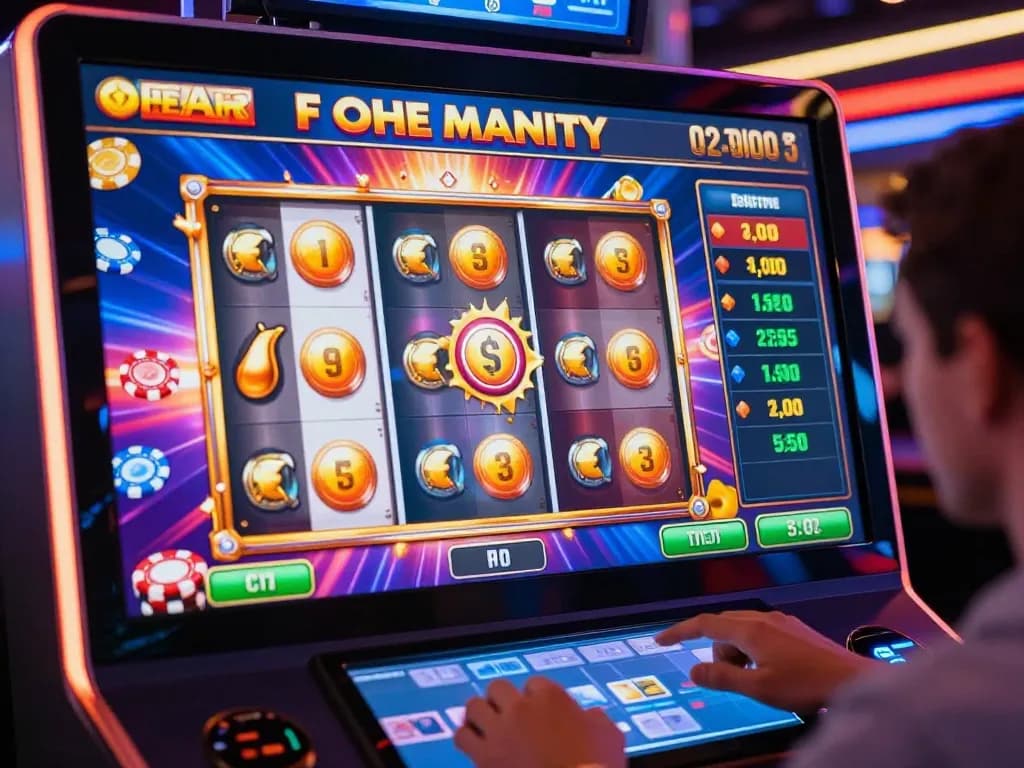 Lingkungan permainan dinamis yang menampilkan situs slot gacor dengan visual slot yang menarik dan interaksi pemain.