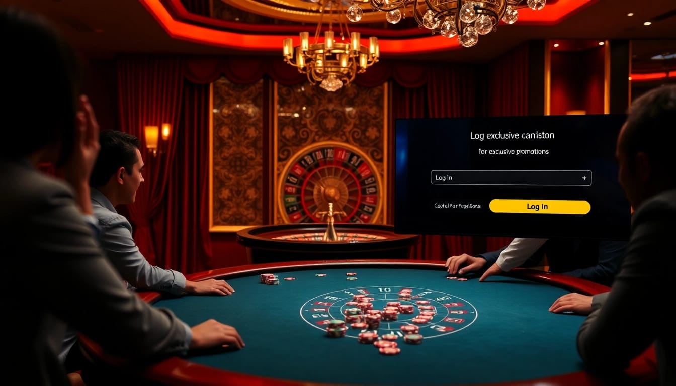 Log In to experience the thrill at a luxurious casino filled with excitement and high-stakes action.