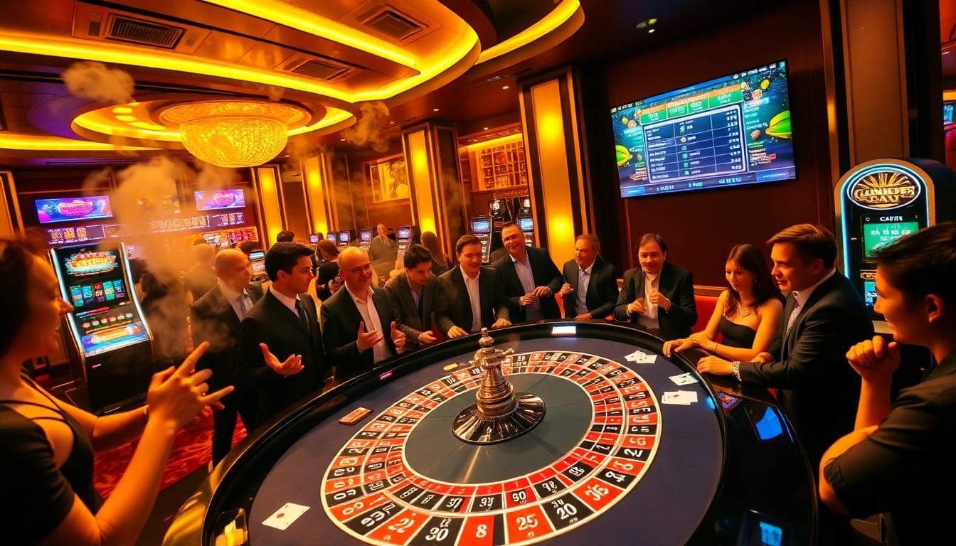 Experience the excitement of gambling at hay.win with a vibrant roulette table and colorful chips.