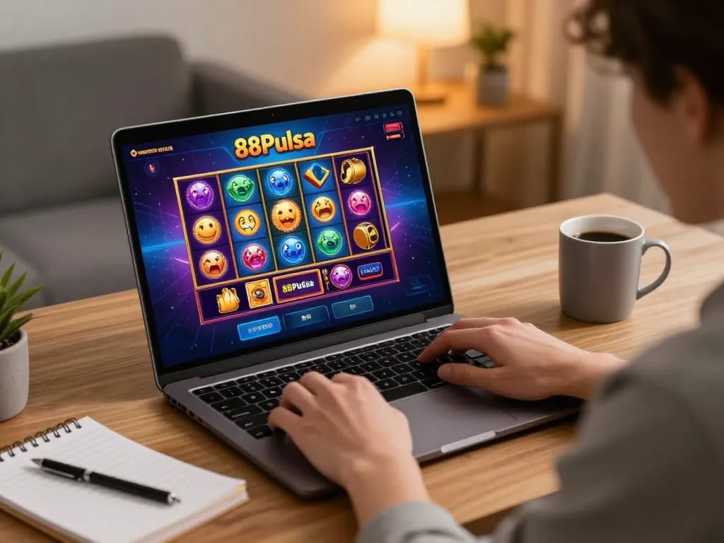 Rasakan sensasi 88Pulsa sambil bermain slot online dari ruang kerja yang nyaman di rumah.