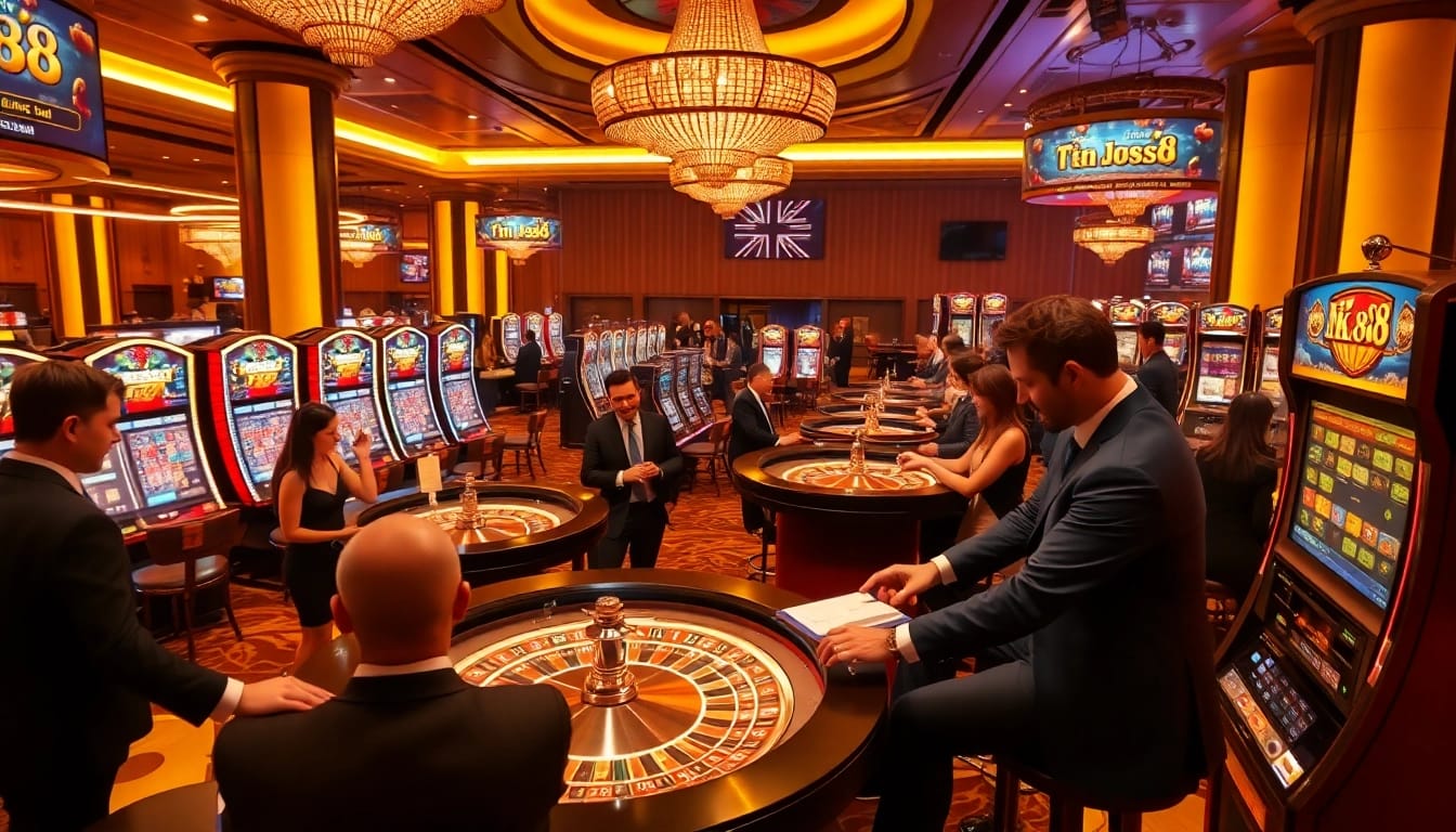 The exhilarating atmosphere of NK 88 Casino, showcasing high-stakes roulette and engaged players.