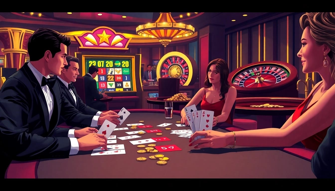 Experience the thrill of winning at thabet casino with vibrant poker tables and exciting slot machines.