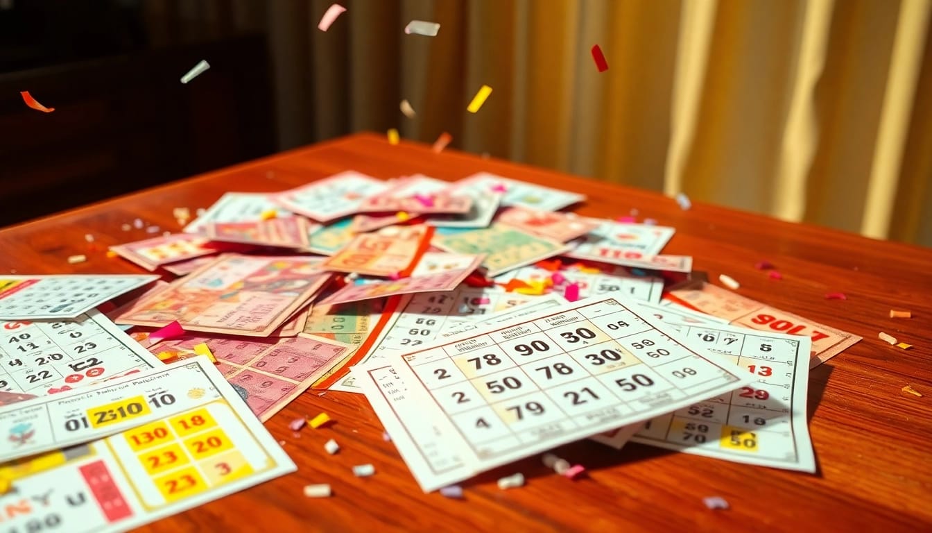 Song thủ lô winning ticket scene with vibrant colors and confetti