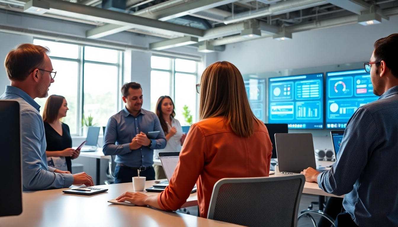 Learn about business automation experts near me collaborating in a modern workspace.