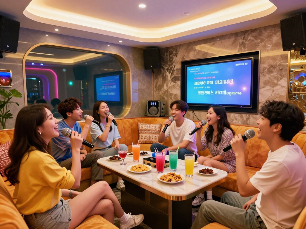 강남 도파민 가라오케에서 친구들과 함께 즐기는 즐거운 순간