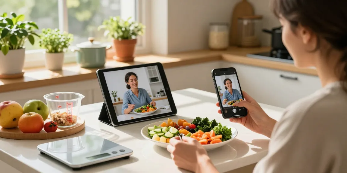 Using the best nutrition app, a user captures their meal with a smartphone, guided by an AI nutrition coach.