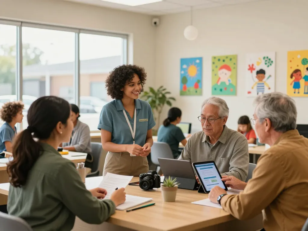 Community banking at Scarborough federal credit union, showcasing friendly staff and personalized service in a welcoming environment.