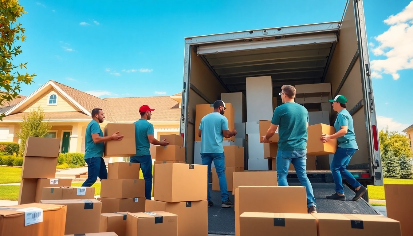 Residential Moving team efficiently loading furniture into a truck, showcasing teamwork and organization.