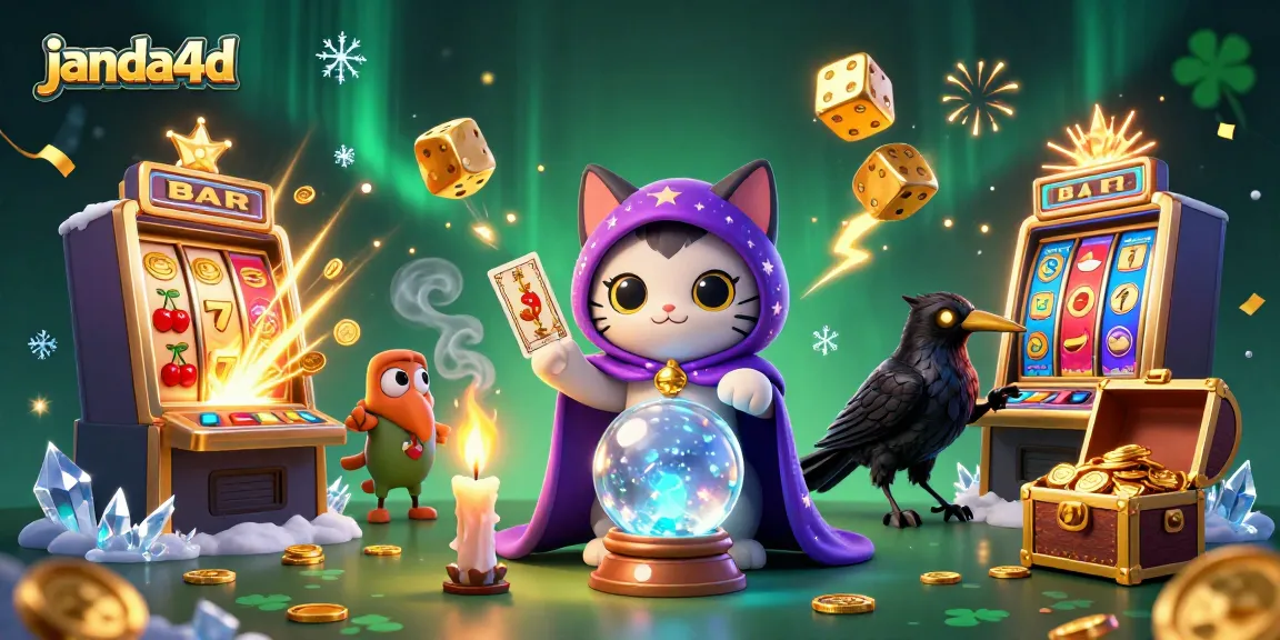 Putar slot di janda4d dengan kemenangan besar, ditampilkan dalam ilustrasi 3D yang menarik