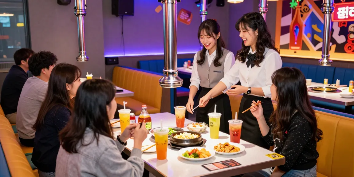 인천쓰리노에서 즐거운 시간을 보내는 친구들과 매니저들의 환상적인 분위기