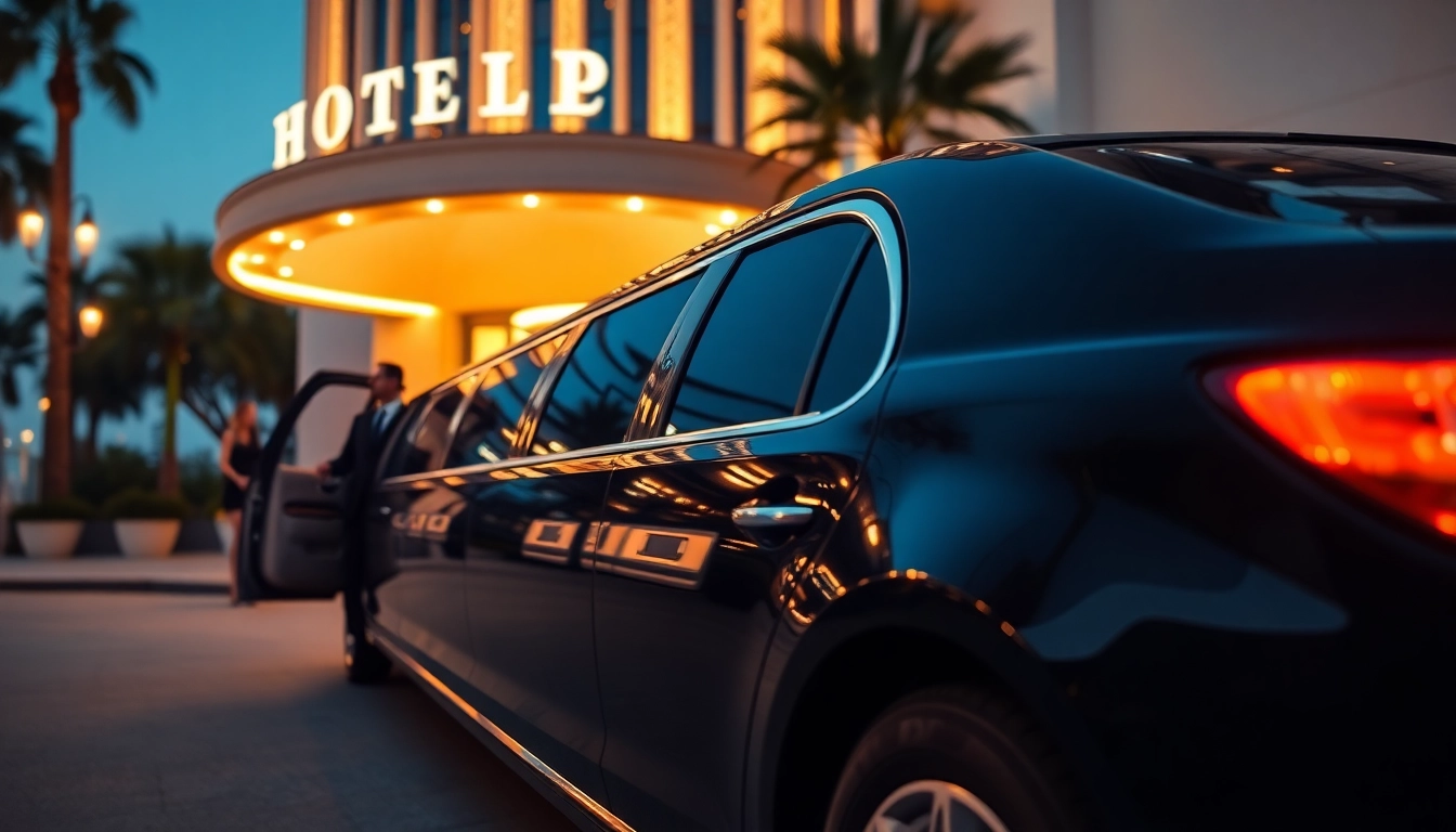 Luxurious LA Limo service with a sleek black limousine and a professional chauffeur in Los Angeles.