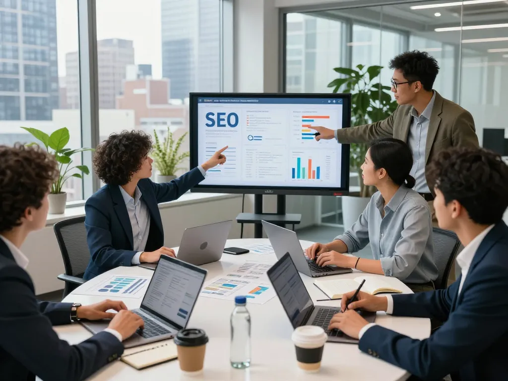 Collaboration at an SEO Company in NYC focused on digital marketing strategies.