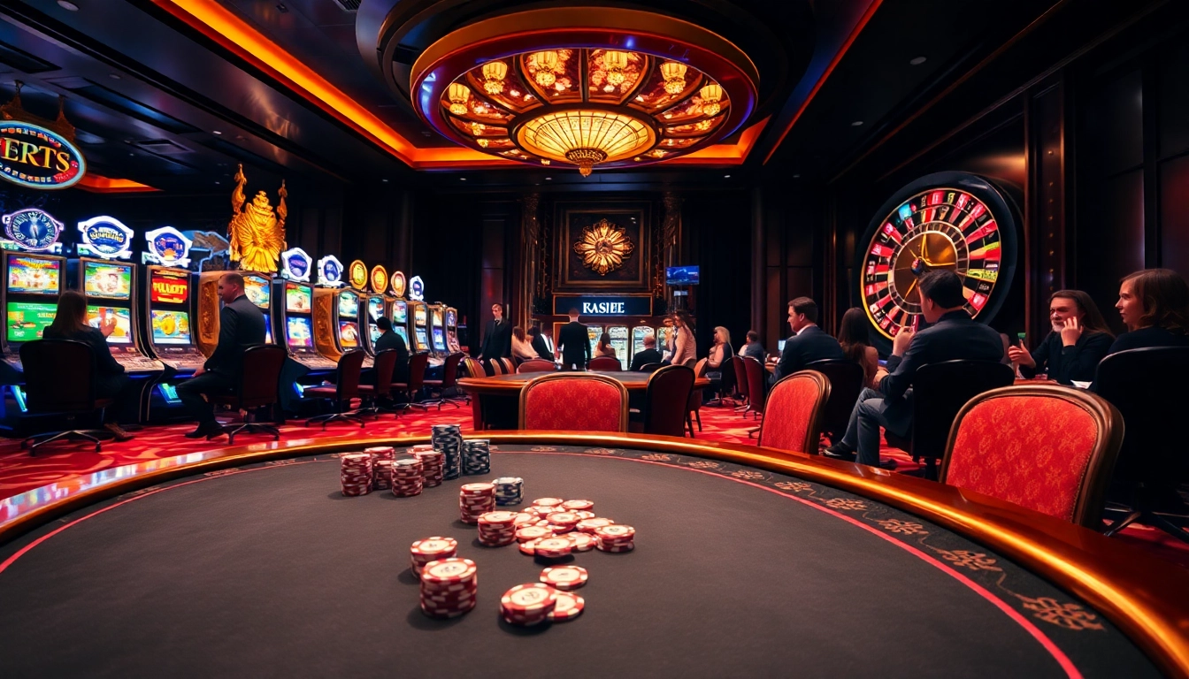 Nikmati permainan yang mendebarkan di aurendezvousdesamis.com yang menampilkan meja kasino mewah dan mesin slot yang penuh warna.