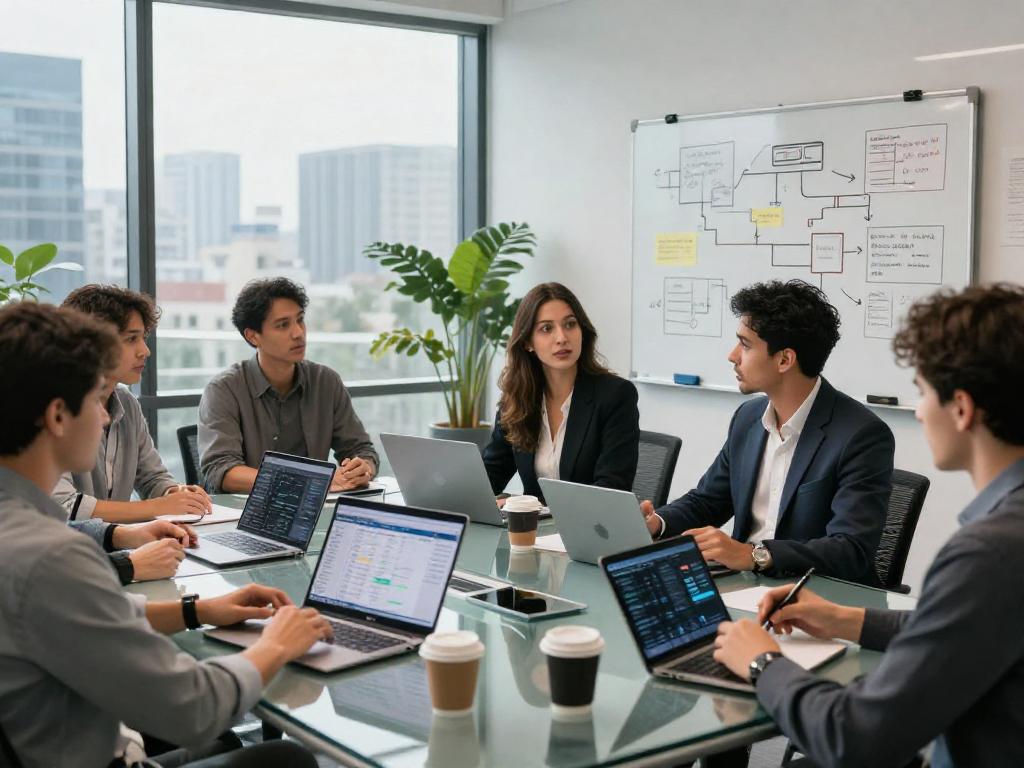 Bardya Ziaian ABC Capital leading a strategic tech consultation in a modern office.