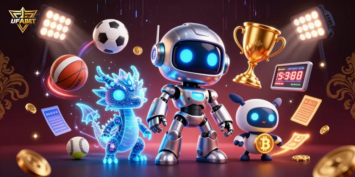 Bet on UFABET with 3D dynamic sports illustration showcasing exciting betting experiences.