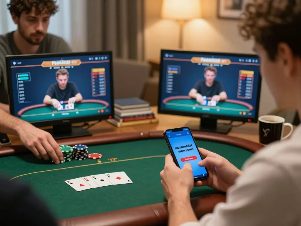 Experience online poker excitement with domino88 link alternatif in a modern home setting.