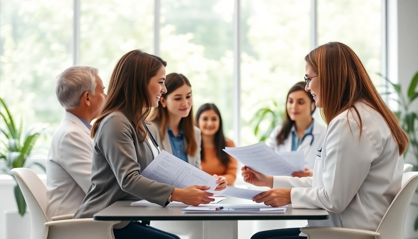 Engaging scene of a dental consultant in Maryland collaborating with dental professionals, showcasing expertise.