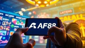 Interactive AF88 online betting interface showcasing vibrant gaming options and user engagement.
