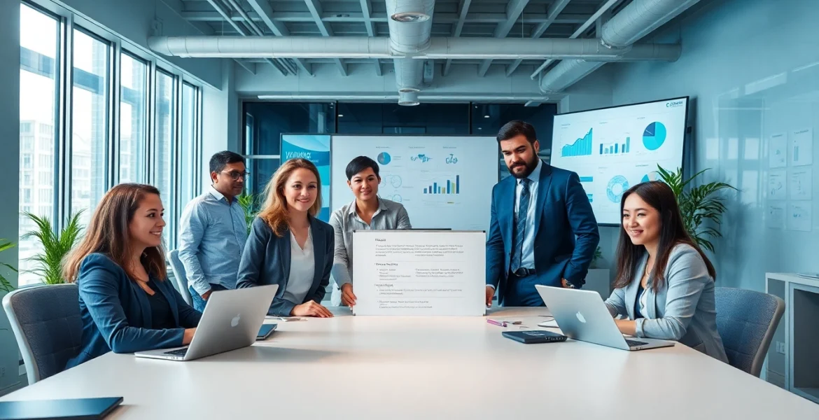 How to Choose a Managed Service Provider in Tampa illustrated by a diverse team collaborating in a modern office.