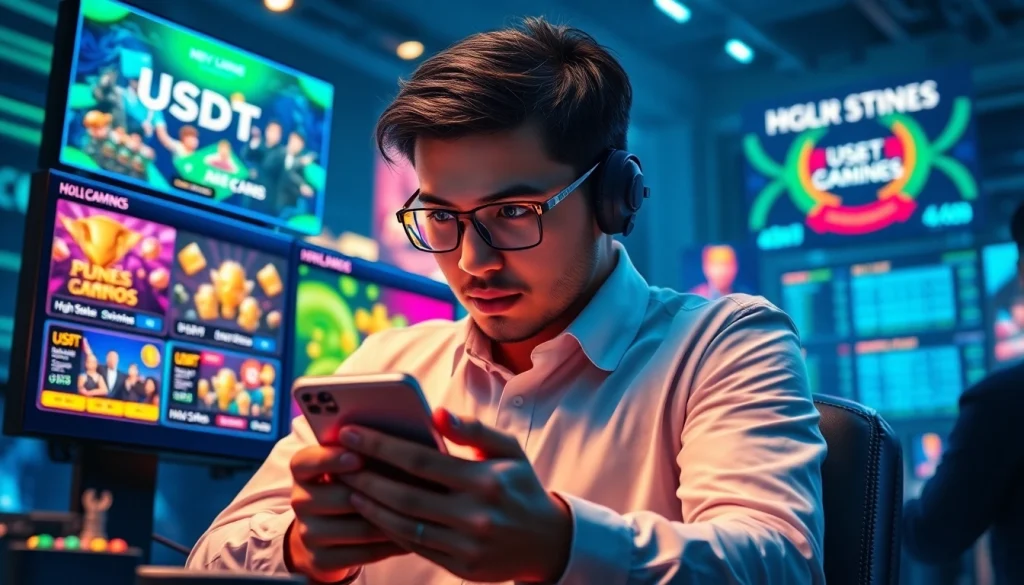 MV88 gaming platform interface with vibrant graphics and secure USDT transactions.