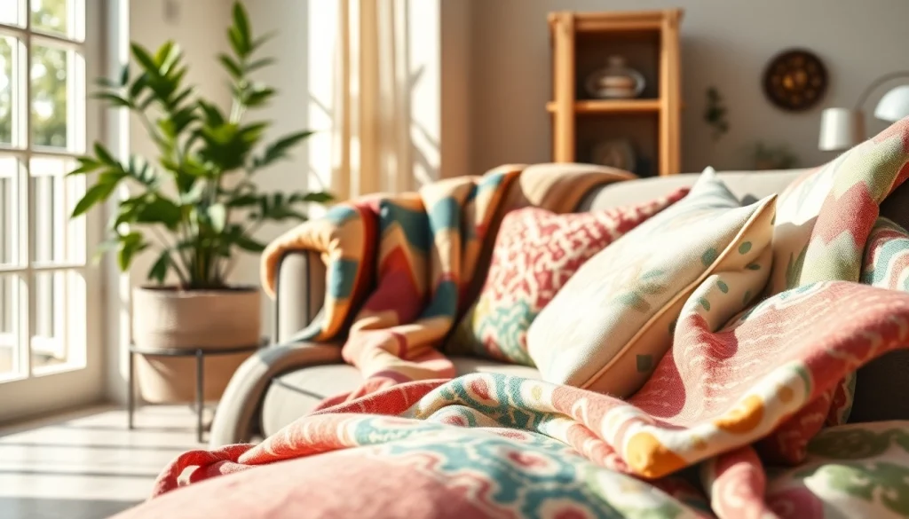 canvas stof op een stijlvol meubel met kleurrijke patronen