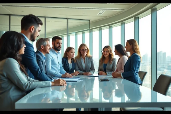 Engaged team discussing investment management San Antonio strategies in a modern office.