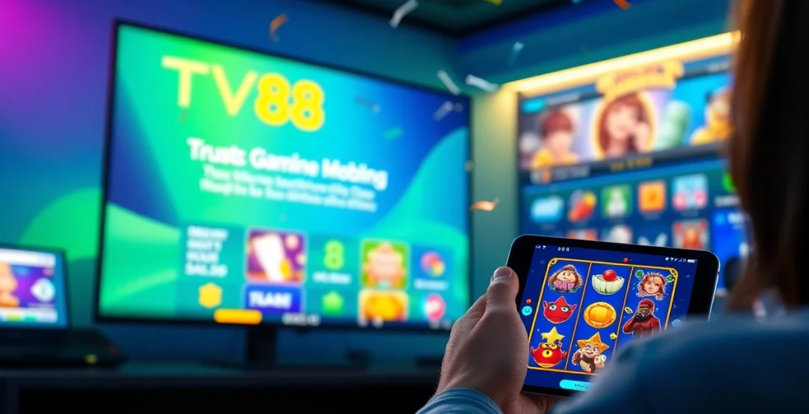 Engaging TV88 online gambling platform with vibrant colors and user-friendly interface.