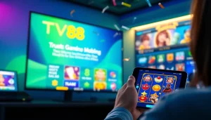 Engaging TV88 online gambling platform with vibrant colors and user-friendly interface.