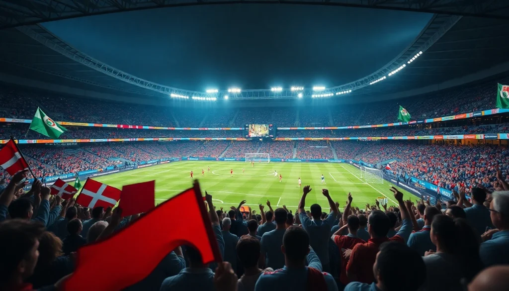 축구중계의 생동감 넘치는 경기 장면을 포착한 이미지