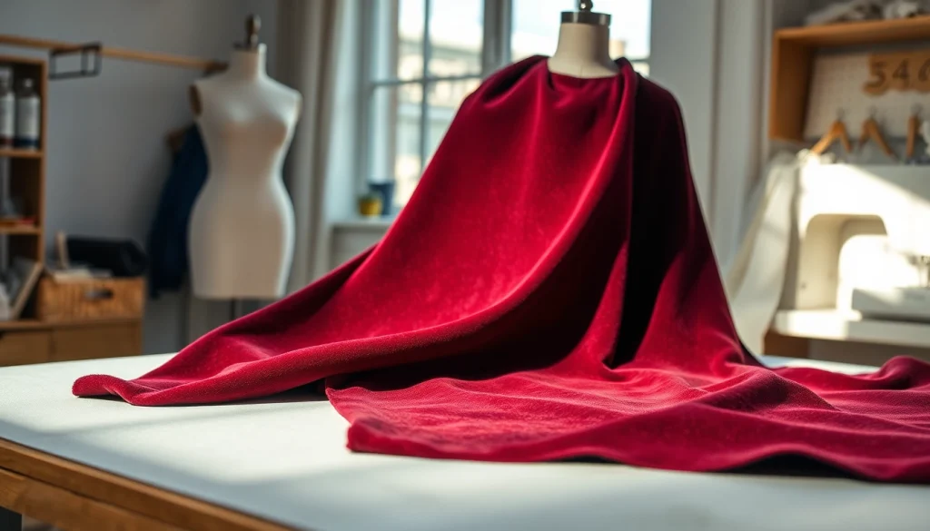 Punta di Roma stof met luxe textuur op een naaitafel in natuurlijk licht