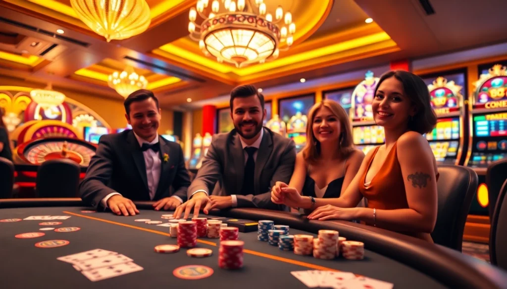 Experience top-tier gambling excitement at gg88.com with players at roulette and slot machines.