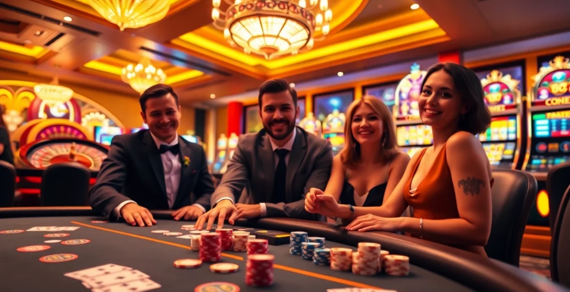 Experience top-tier gambling excitement at gg88.com with players at roulette and slot machines.