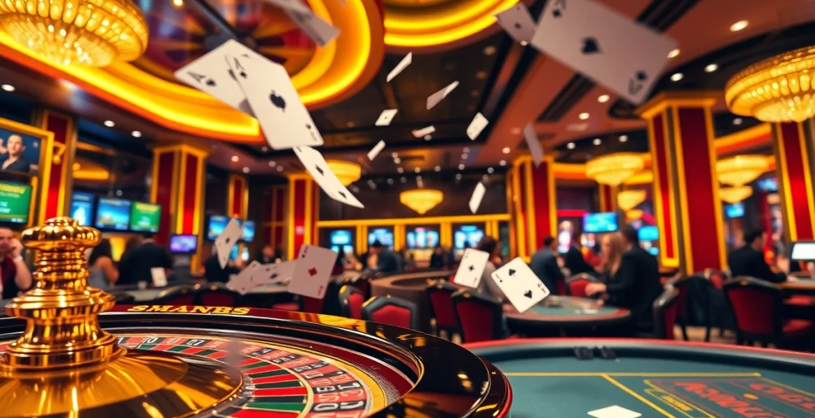 Players enjoying thrilling games at MM88 casino with prominent roulette and poker visuals.