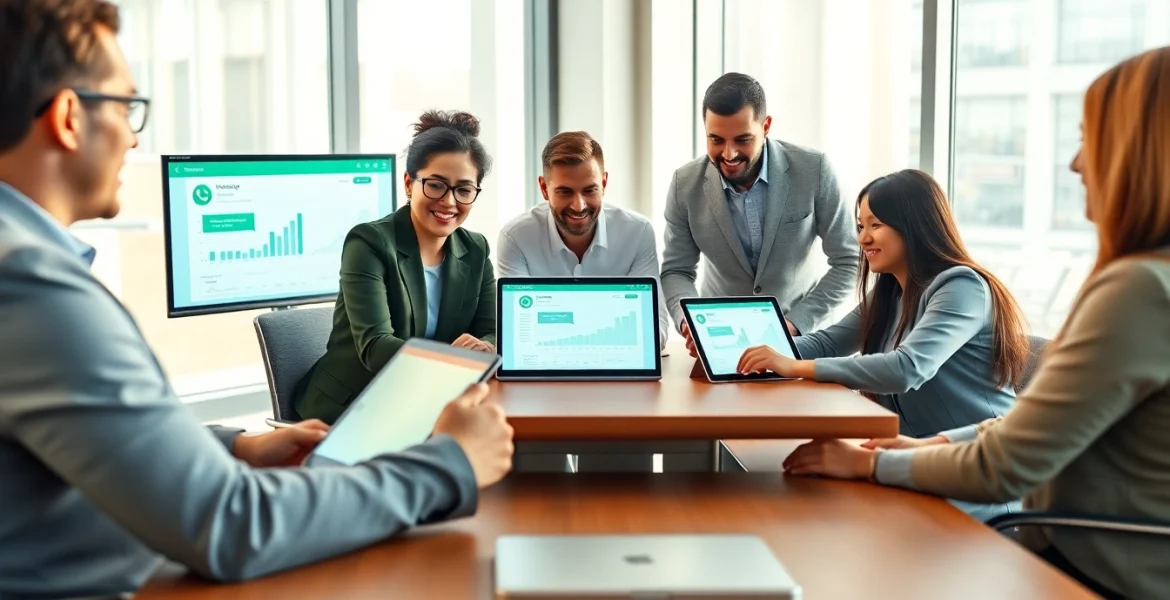 Engage customers effectively with WhatsApp Business CRM in a collaborative business setting.