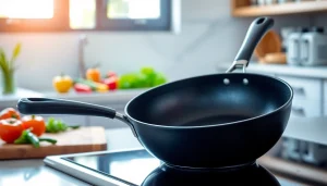 Explore the best nonstick pan NZ with an image showcasing a frying pan in use.