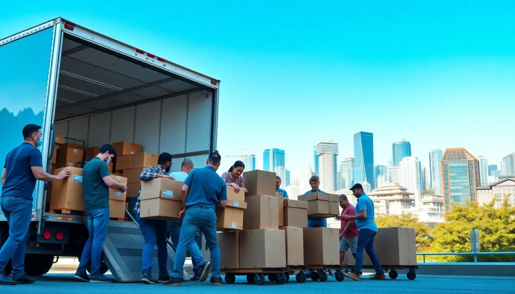 Professional movers from a moving company Vancouver coordinating an office relocation efficiently.