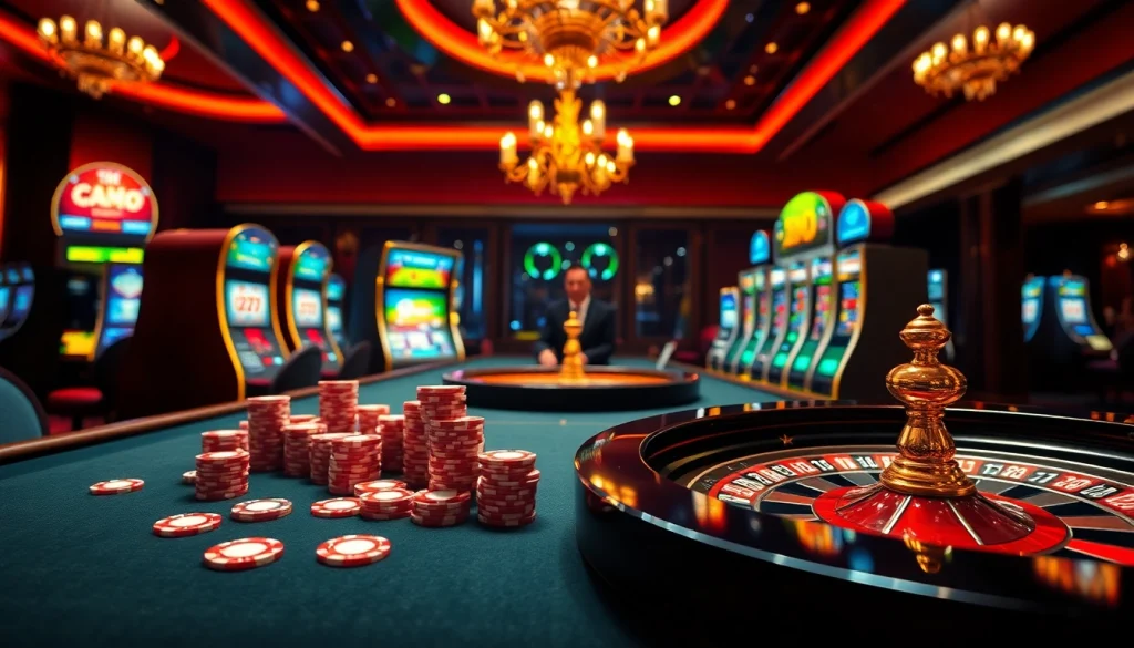 Players enjoying exciting games at a luxurious table in fly88.legal casino environment.