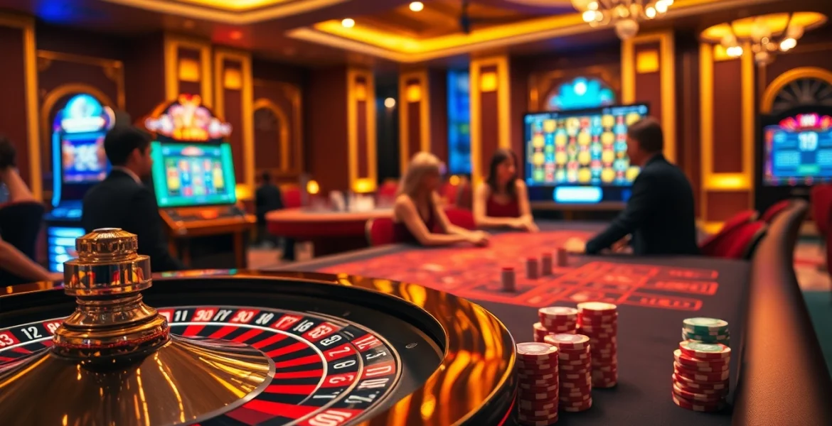 Engage in thrilling games at 99win casino with vibrant roulette and poker chips.