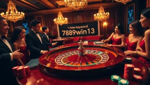 Exciting scene of players at a roulette table at a casino, capturing the thrill of 789win13 gaming action.