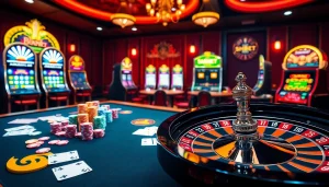 Experience high-stakes gaming at SHBET's vibrant online casino with luxury decor.