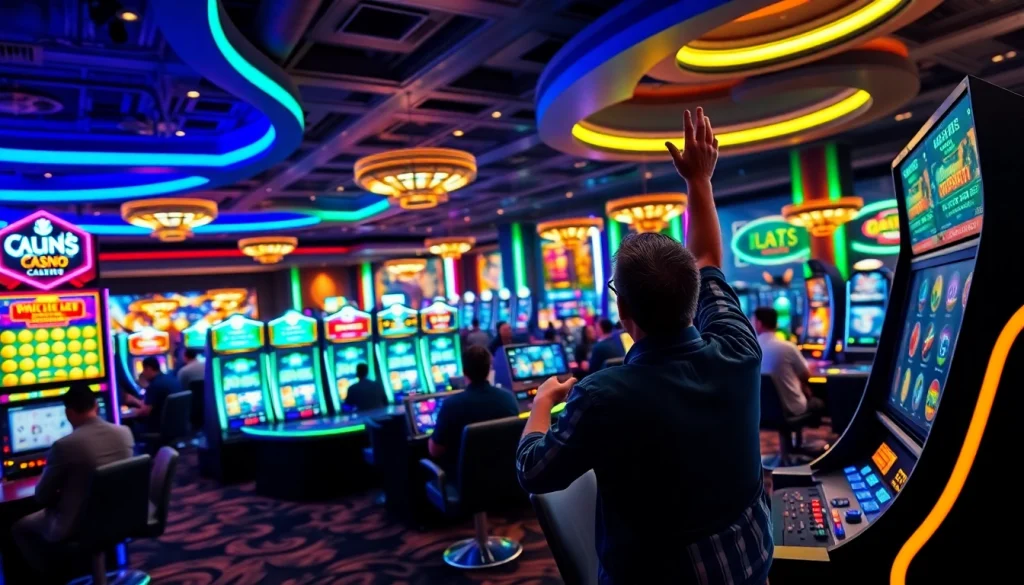 Experience the excitement of Canada online casinos with players enjoying thrilling games together.