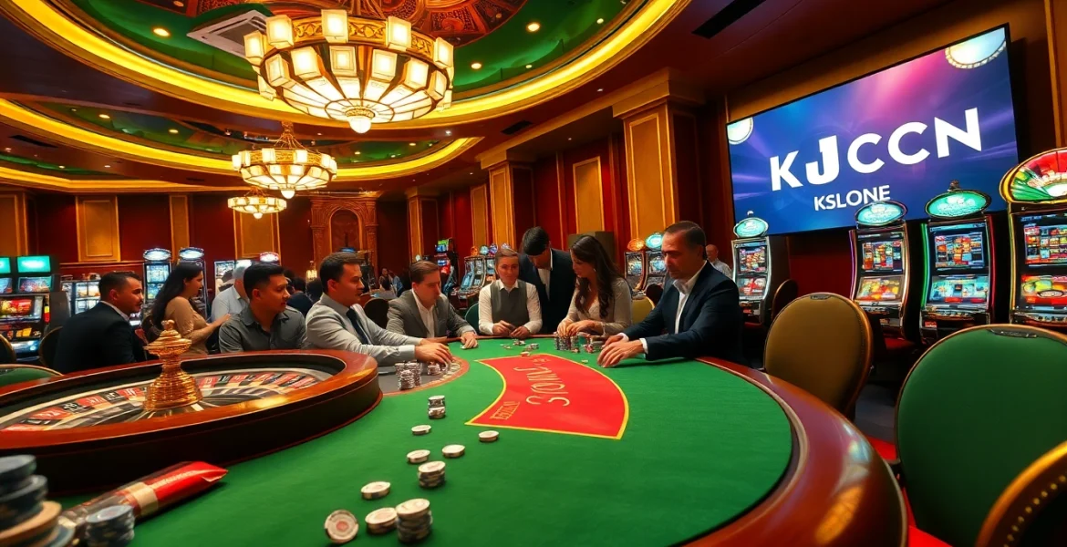 Engaging players at KJC COM poker tables, enjoying premium casino experiences.