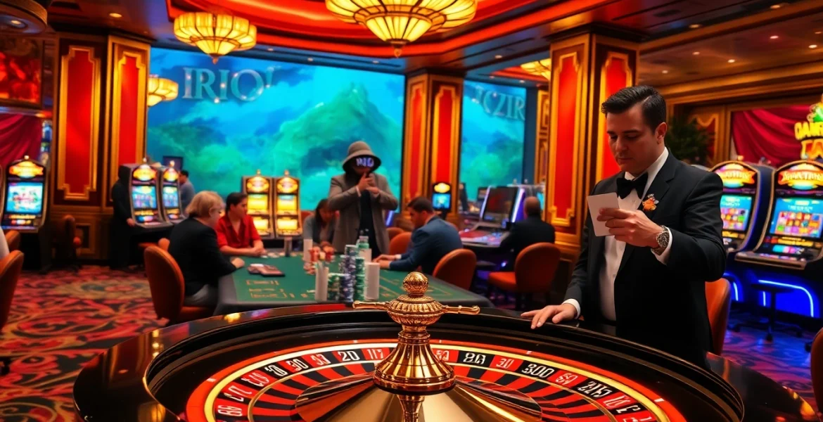 Experience the thrill of Rio's vibrant casino atmosphere with high-stakes poker and roulette action.